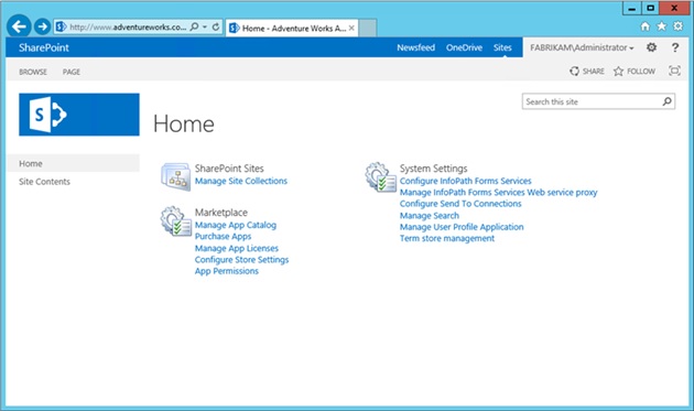 Le diagramme montre le site d’administration des clients pour la gestion des applications