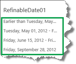 Date d’affinement par défaut