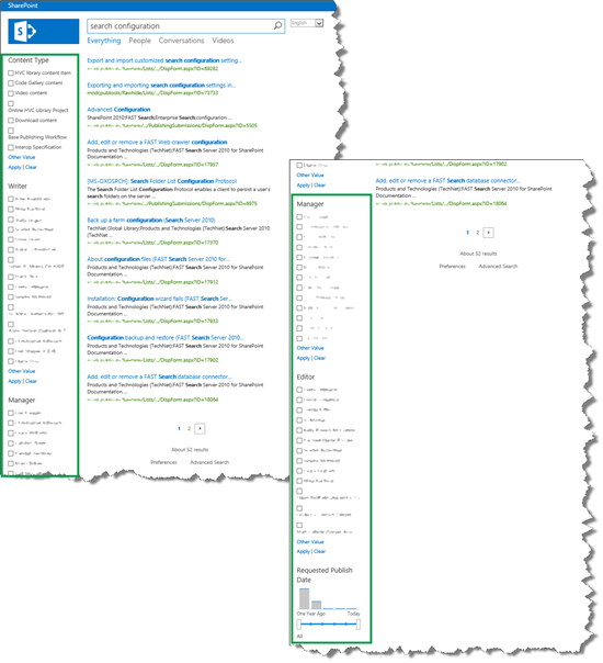 Affinements configurés