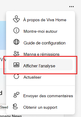 Capture d’écran montrant les options avec afficher l’analytique mise en évidence.