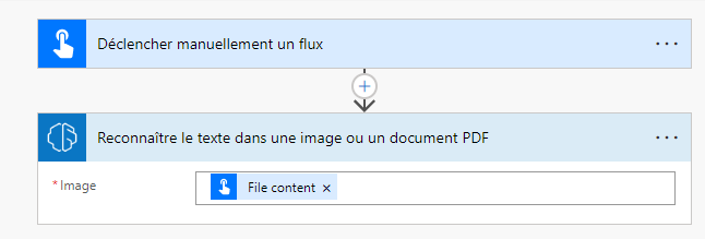 Capture d’écran de l’initialisation d’un Power Automate flux dans l’onglet « Paramètres ».