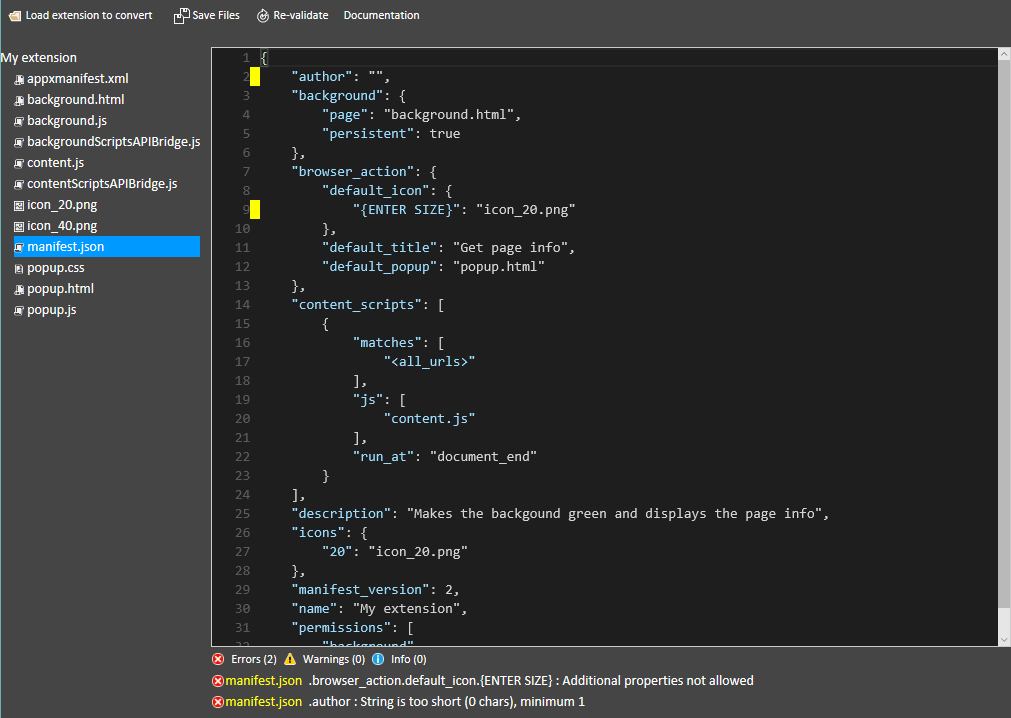 extension-toolkit finding errors