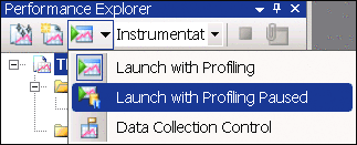 Figure 8 Pausing the Profiler at Launch