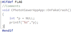 Figure 4 Les blocs de code inactif conservent la colorisation