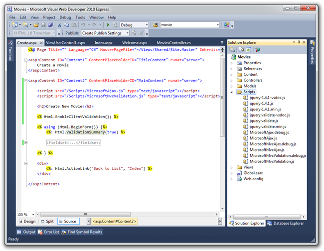 Films - Microsoft Visual Web Developer 2010 Express (10)