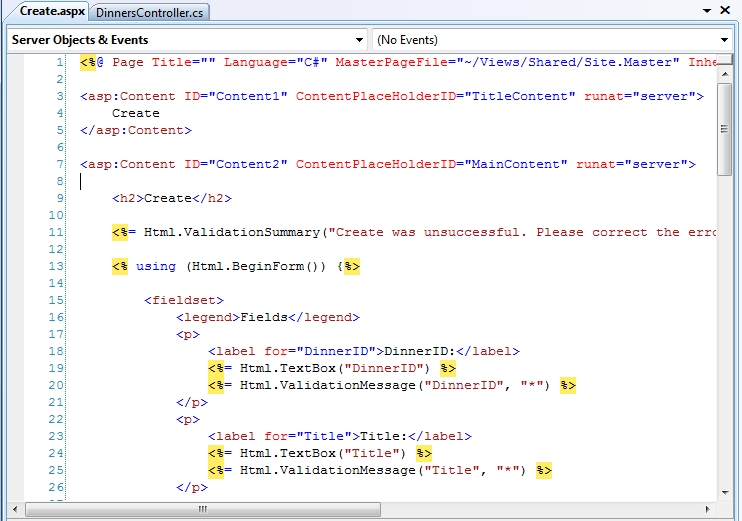 Capture d’écran de l’ID E pour modifier le code.