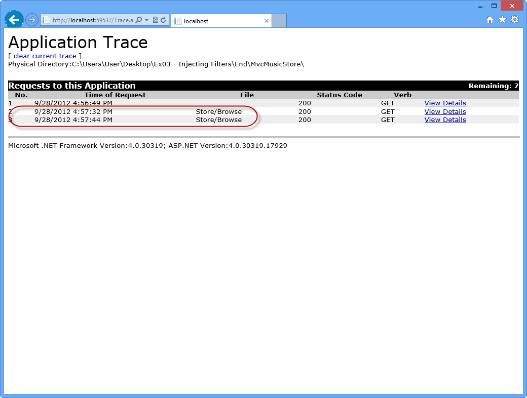 Journal des traces d’application