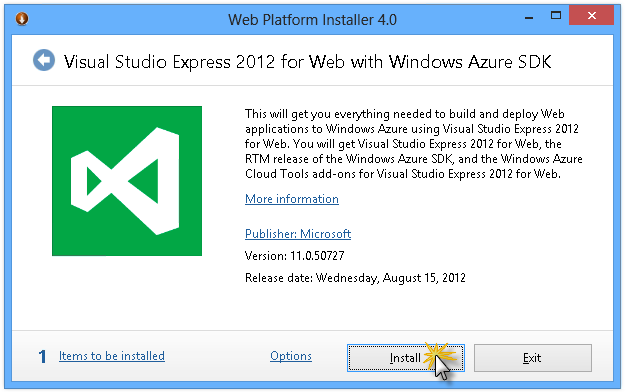 Installer Visual Studio Express