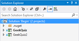 Begin Solution Simulant 2 instances de Geek Quiz