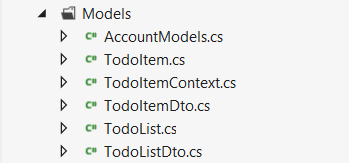 Capture d’écran montrant le dossier Models ouvert.