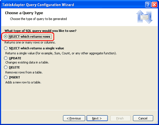 Notre requête sera une instruction SELECT qui retourne plusieurs lignes