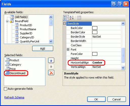 Centrer le CheckBox discontinué