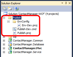 Dans l’exemple de solution, vous trouverez trois fichiers dans le dossier Publier la solution.