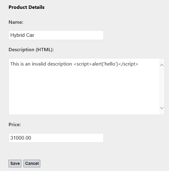 Modification d’un produit avec du contenu potentiellement dangereux