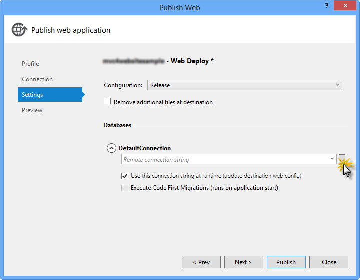 Configuration du déploiement web