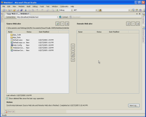 Capture d’écran de la procédure vidéo pas à pas de la fonctionnalité Copier un site web dans Visual Studio.