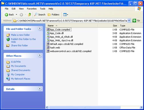 Fichiers précompilés d’applications ASP.NET