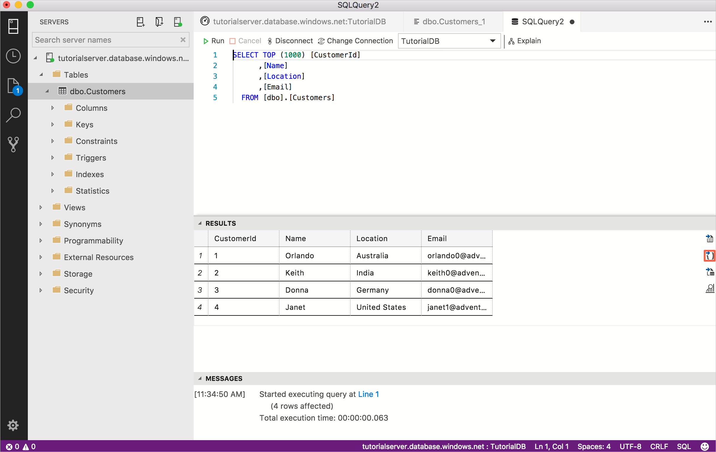 Enregistrer au format JSON