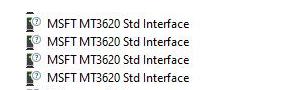 Éléments MT3620 répertoriés dans Gestionnaire de périphériques