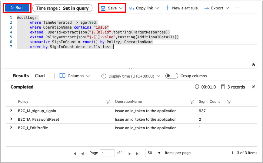 Log Analytics log editor