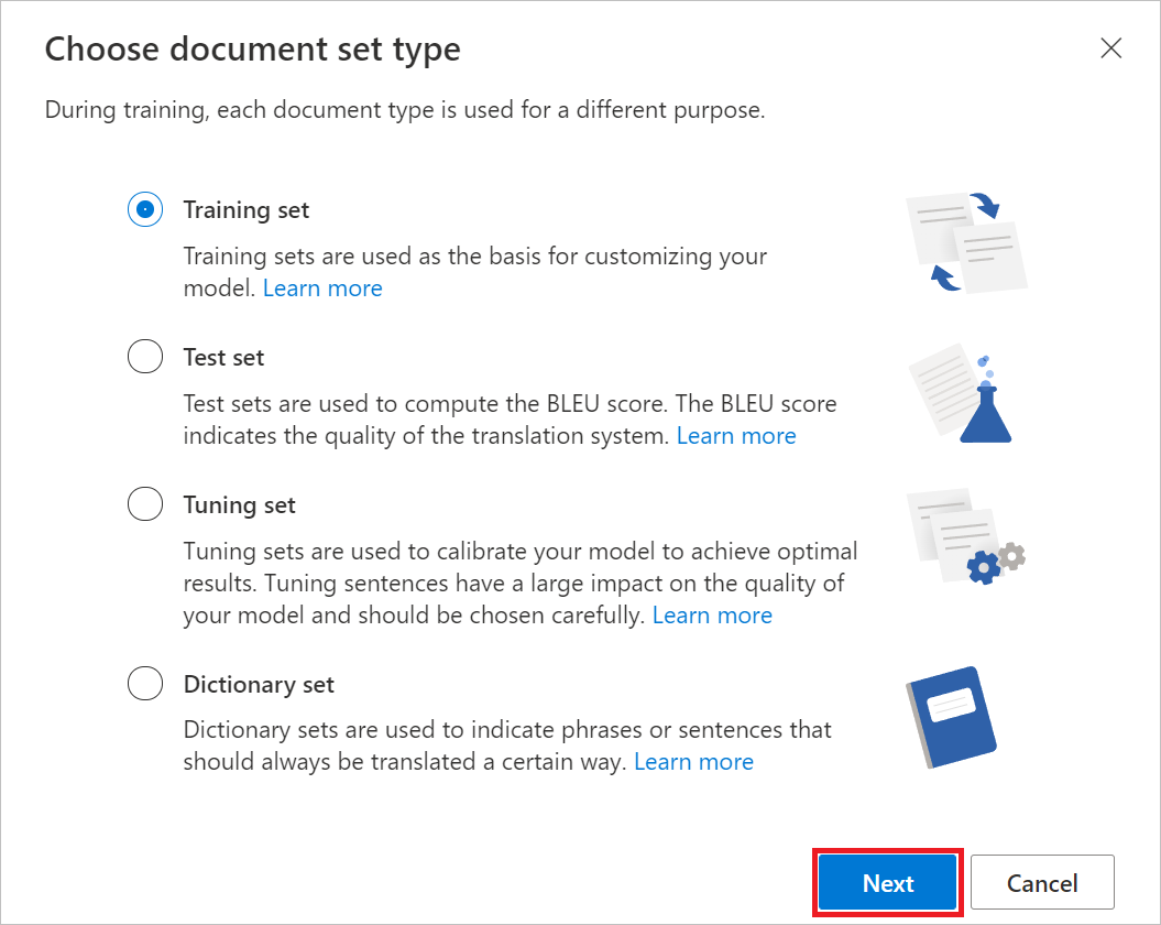 Capture d’écran illustrant le lien de chargement de document.