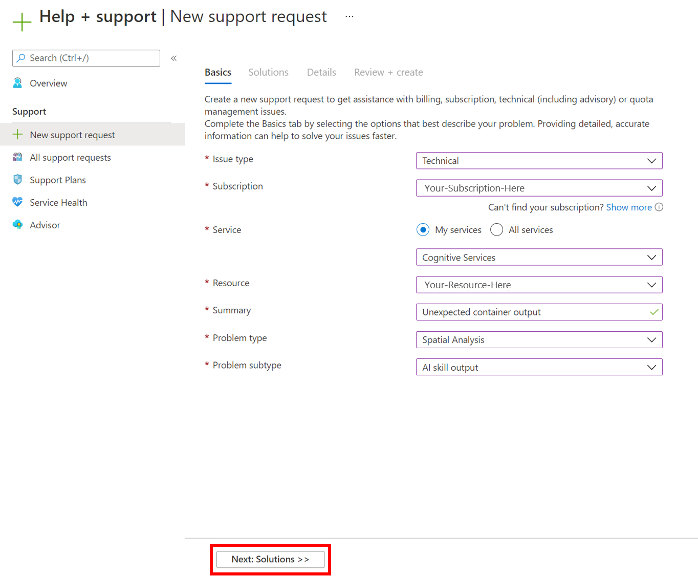 Fonctions de base du support