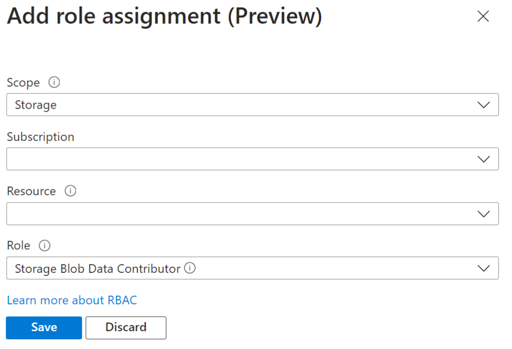 Capture d’écran montrant la page attributions de rôles dans le portail Azure.