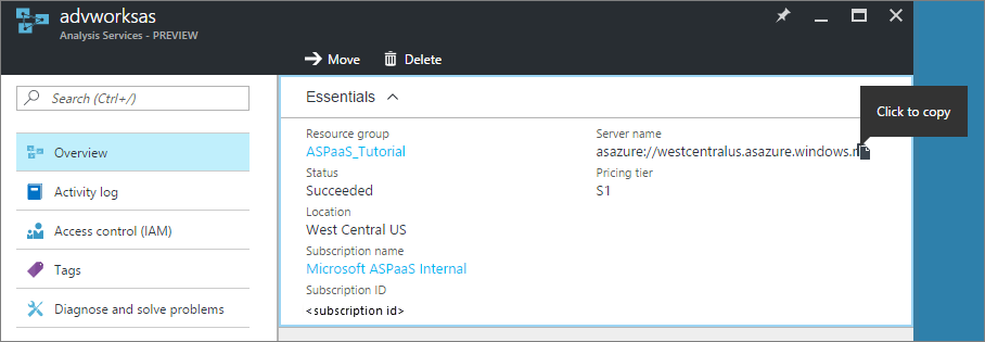 Obtenir le nom du serveur dans Azure