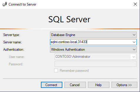 Se connecter à SSMS