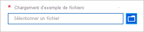 Capture d’écran de l’élément d’interface utilisateur Microsoft.Common.FileUpload pour le Portail Azure.