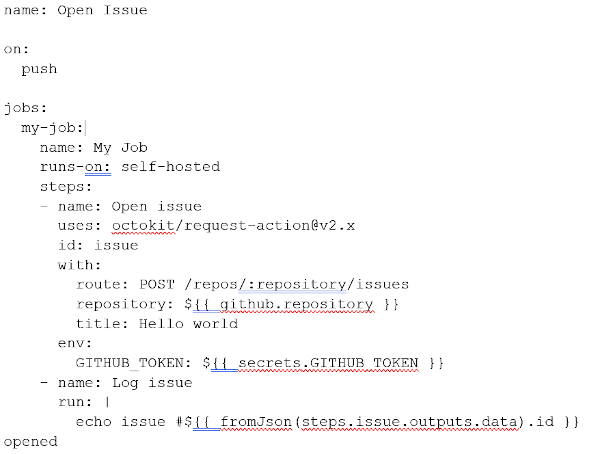 Capture d’écran d’un exemple de workflow.