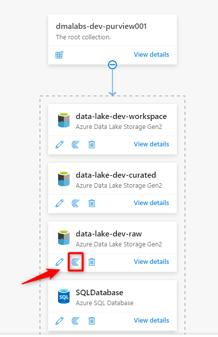 Capture d’écran présentant comment configurer une nouvelle analyse Data Lake Storage Gen2.