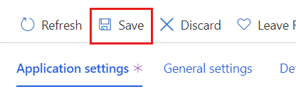 Capture d’écran de l’option Enregistrer dans le menu de la page Configuration.