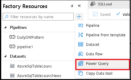 Capture d’écran mettant en évidence l’option de data wrangling.