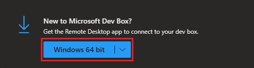 Capture d’écran montrant comment sélectionner à nouveau la configuration de la plateforme pour télécharger le client Bureau à distance Windows.