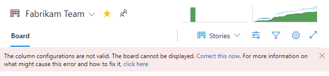 Tableau, message d'erreur de configuration