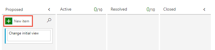 Capture d’écran montrant l’option permettant d’ajouter un nouvel élément pour le processus CMMI.