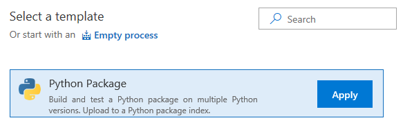 Tâche de package Python