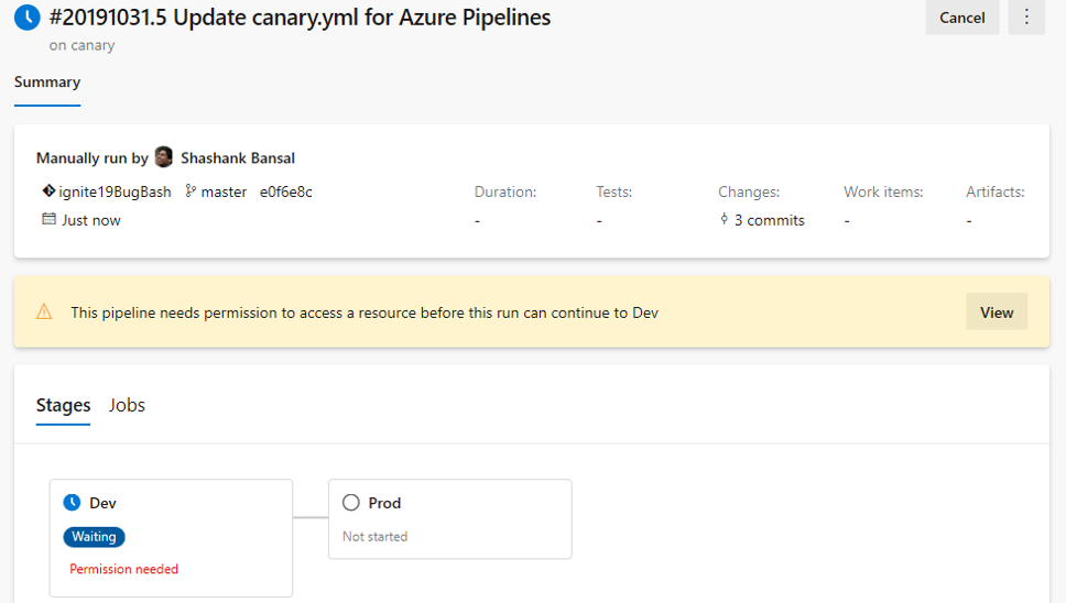 Autorisation simplifiée des ressources dans les pipelines YAML.