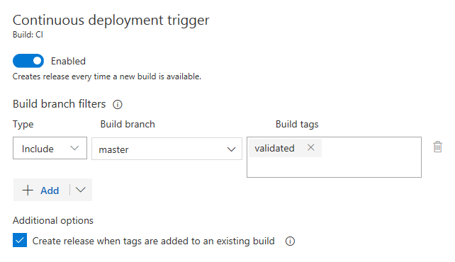 déclencheur d’étiquette de build