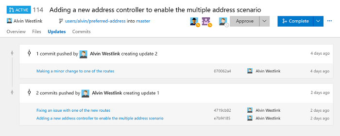 Mises à jour des demandes de tirage (pull request)