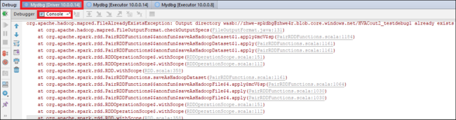 IntelliJ - Soumission de l'erreur du débogage à distance des travaux Spark.