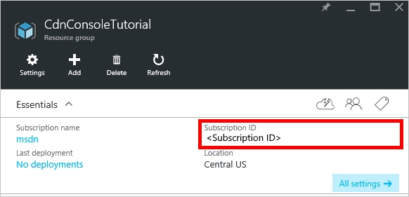 Capture d’écran de la section Tutoriel de la console CDN.