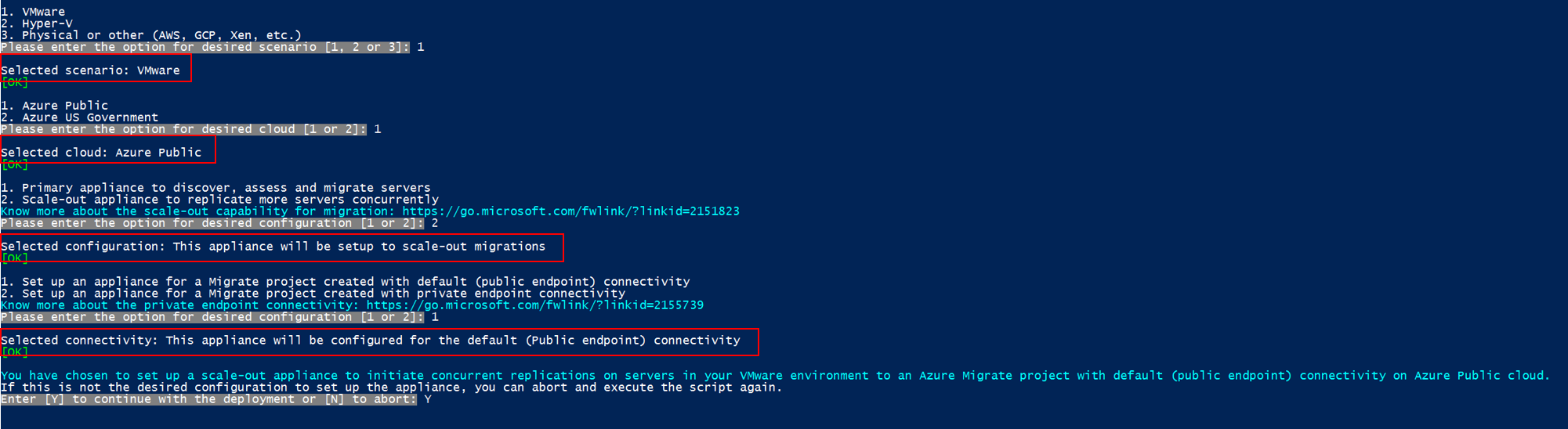 Capture d’écran montrant comment configurer une appliance de scale-out.