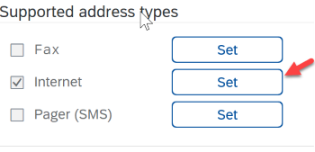 Type d’adresse SMTP