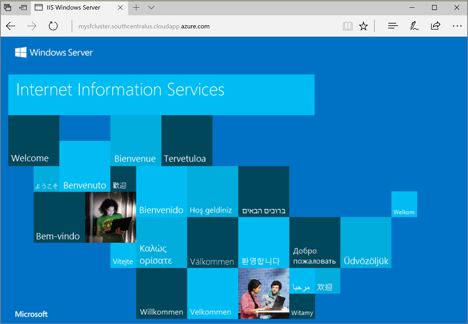 Page web d’IIS par défaut