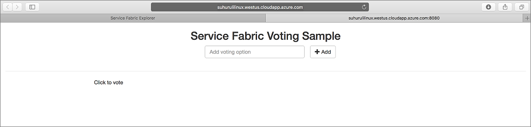 Application Voting Java Azure