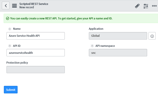 Paramètres de l’API REST dans ServiceNow