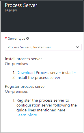 Capture d’écran de la boîte de dialogue Serveur de processus