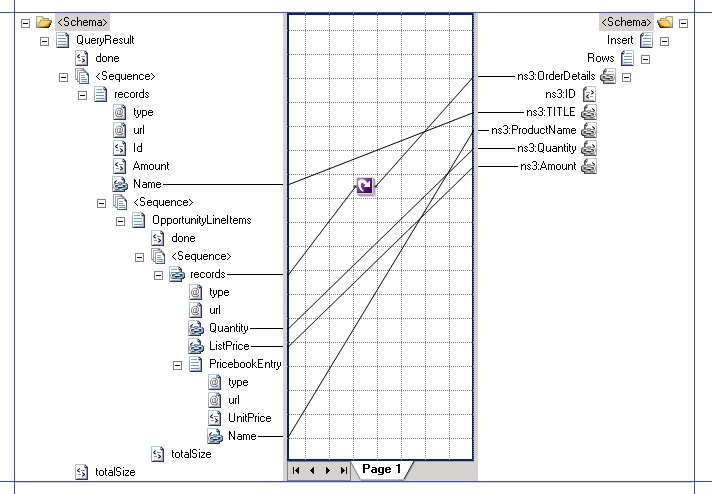 Mapper la réponse Salesforce à insérer un BTS_SF_Map_Response_Insert de schéma